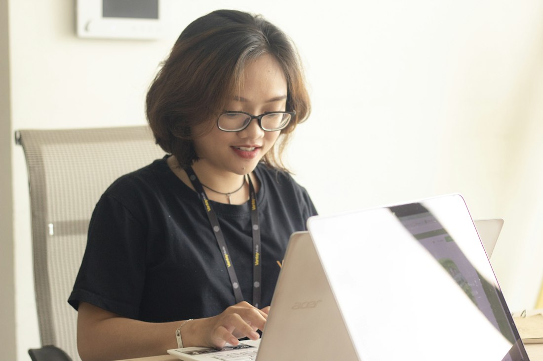 Professional working at a desk